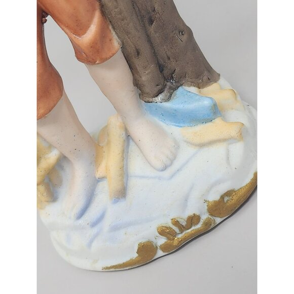 Timeless Vintage Sculpure Ceramic Bisque Victorian Boy Porcelain Figurine - Picture 7 of 11